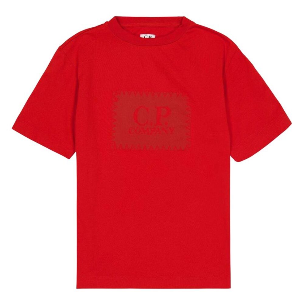 C.P. Company Boys Stitch Logo Regular T-Shirt / Red